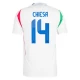 Federico Chiesa #14 Italia Fotballdrakter EM 2024 Bortedrakt Mann