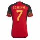 Kevin De Bruyne #7 Belgia Fotballdrakter VM 2022 Hjemmedrakt Mann