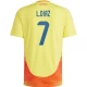 L. Diaz #7 Colombia Fotballdrakter Copa America 2024 Hjemmedrakt Mann