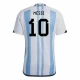 Lionel Messi #10 Argentina Fotballdrakter VM 2022 Hjemmedrakt Mann