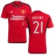 Manchester United Antony #21 Fotballdrakter 2023-24 UCL Hjemmedrakt Mann