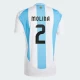 Molina #2 Argentina Fotballdrakter Copa America 2024 Hjemmedrakt Mann