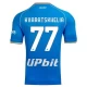 SSC Napoli Kvaratskhelia #77 Fotballdrakter 2023-24 Hjemmedrakt Mann